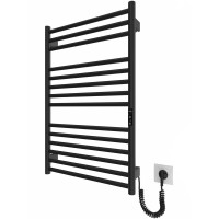 6.1.0302.06.BM Рушникосушка ел. HF Greenwich 770х530 чорний мат, в комплекті з прих.підкл (1 сорт) Hygge Family фото 5