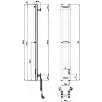 2.13.046353.P Рушникосушка електр. e-INOX Соле 1170х140 TR 2.0 K, в комплекті з кабелем і вилкою та  Mario фото 7