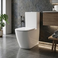 2050140 QUADRA Унітаз-компакт безобідковий з кришкою soft-close, Vortex Flush,  білий глянець (1 сор Devit фото 2