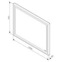 M91AMOX1001WG38 Gem, дзеркало настінне з контурним LED-підсвічуванням, 100 см (1 сорт) AM.PM фото 5