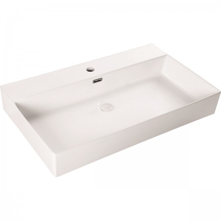 1810080 LINEA Раковина підвісна/меблева 475х800 без доного клапана, біла (1 сорт) Devit