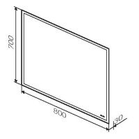 M91AMOX0801WG38 Gem, дзеркало настінне з контурним LED-підсвічуванням, 80 см (1 сорт) AM.PM фото 5
