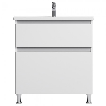 M85-FSX0802-WC0802WG38 X-Joy, База з раковиною, на підлогу, 80 см, 2 ящика, білий глянець (1 сорт) AM.PM