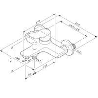 F85A10033 X-Joy S, змішувач для ванни/душу, білий (1 сорт) AM.PM фото 6