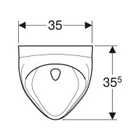 502.895.00.1 Felix Уринал, прихований підвід, прихований відвід, колір білий глянець (1 сорт) Geberit фото 1