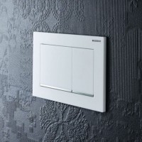 115.883.JT.1 Sigma20 square клавіша змиву, подвійний змив, білий мат/хром глянець (1 сорт) Geberit фото 1