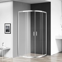 PRI2821C PRIME Душова кабіна, розсувна - чверть кола 80*80 - хром/прозоре скло (1 сорт) Primera