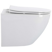 HT-1014C-WHT009 AQUAMOD Унітаз підвісний безобідковий з турбозмивом з кришкою quick-fix, soft-close  Devit фото 4