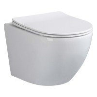 HT-1014C-WHT009 AQUAMOD Унітаз підвісний безобідковий з турбозмивом з кришкою quick-fix, soft-close  Devit фото 1