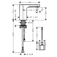 71503000 HG Vernis Blend Електронний змішувач для раковини для холодної води або попередньо встановл HANSGROHE фото 1