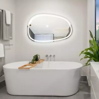 5415080 Style Асиметричне дзеркало 800х500 з LED підсвіткою та тачсенсором (1 сорт) Devit фото 1