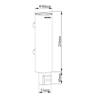 GW04 06 04 01 Дозатор рідкого мила, 300мл., нержав. сталь матова (1 сорт) GENWEC фото 1
