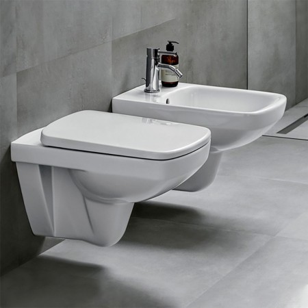 501.961.00.1 Selnova Square Комплект підвісного унітазу воронкоподібний, 53см, прямокутний, Rimfree, Geberit промо