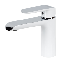 43111141W IVEN Змішувач д/раковини з донним  клапаном  01011100, хром/білий (1 сорт) Devit