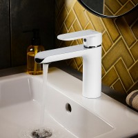 43111141W IVEN Змішувач д/раковини з донним  клапаном  01011100, хром/білий (1 сорт) Devit фото 6