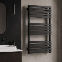 WWQSN087045K9M5E8P Рушникосушка електрична Quadrus Slim One 870-450, колір чорний мат RAL 9005, прих Terma фото 3