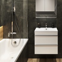 K118-006 VIRGO Раковина меблева  60, з отвором для змішувача, білий глянець (1 сорт) CERSANIT-С Україна фото 4