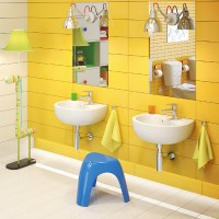 102140UA Bambi Раковина 40 см, з переливом, з 1 отв. під зміш., білий глянець (1 сорт) KOLO фото 2