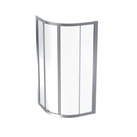 560.121.00.2 GEO Душова кабіна, 1/4 кола, 90х90см, h=190см, скло прозоре, проф.сріблястий (1 сорт) Geberit