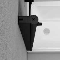 W90UBS-D080-140BT Gem Шторка на борт ванни 80х140, поворотна, профіль чорний мат, скло прозоре (				 AM.PM фото 6