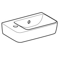 501.518.00.7 Selnova Compact Раковина зі скороченим вилітом 40см, отвір для змішувача зліва, з перел Geberit фото 1