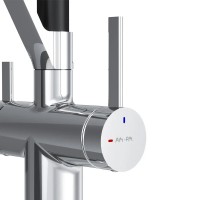 F8F07802 Func, Змішувач для кухні з каналом для питної води і гнучким виливом, хром,чорн (1 сорт) AM.PM фото 4