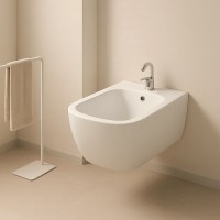 5125 30 Tribeca Біде підвісне з 1 отв. під змішувач в комплекті із шумоізоляцією та кріпленням WB9N, Kerasan фото 3