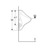 502.895.00.1 Felix Уринал, прихований підвід, прихований відвід, колір білий глянець (1 сорт) Geberit фото 3