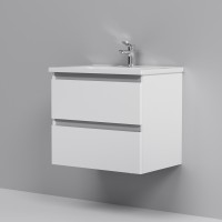 M85-FHX0652-WC0652WG38 X-Joy, База з раковиною, підвісна, 65 см, 2 ящика, білий глянець (1 сорт) AM.PM фото 1