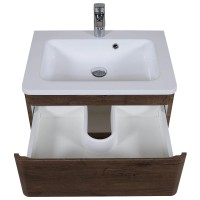 7682 Тумба Акцент (каштан) з умивальником Альфа 70 см (консольна) (1 сорт) Аква Родос фото 5