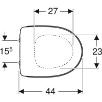 70115000 Сидіння з кришкою Kolo Solo, кріплення знизу, Дюропласт (1 сорт) KOLO фото 2