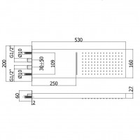 ZSOF099CR  CASCADE   Верхній душ, 2 режими, хром (1 сорт) Paffoni фото 1