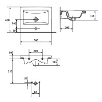 K32-009 COMO Умивальник меблевий 50 з отвором для змішувача (картон) (1 сорт) CERSANIT-С Україна фото 3