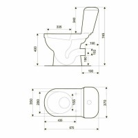 K03-041 Компакт 773 MERIDA 031 3/6 з поліпропіленовим сидінням з мет.кріпл., косий випуск, нижній пі MITO фото 2