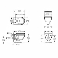 3320147 PROJECT NEW Унітаз підвісний без кришки soft-close, білий глянець (1 сорт) Primera фото 1