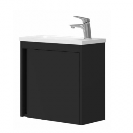 063050B SMALL Тумба 50 з умивальником, чорний мат (1 сорт) Devit