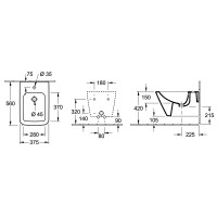 446500R1 FINION Біде підвісне (1 сорт) VILLEROY  BOCH фото 2