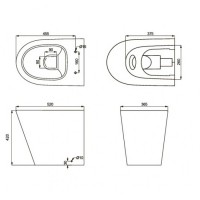 8590020 TOPIC Унітаз підлоговий+ супертонка кришка soft close (2уп) (1 сорт) Primera