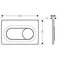 66002670 HG Змивна клавіша iFrame Original S, чорний матовий (1 сорт) HANSGROHE фото 1