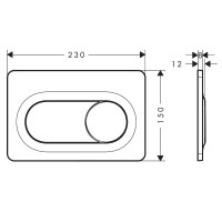 66002000 HG Змивна клавіша iFrame Original S, chrome (1 сорт) HANSGROHE фото 2