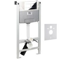 888781 OL120  Інсталяція механічна зі звукоізолюючою прокладкою +659044 Slim Клавіша, хром (1 сорт) OLI фото 3