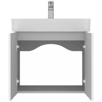 484060W Flow Тумба 60 з умивальником та ручками, білий матовий (1 сорт) Devit фото 3