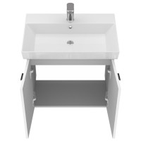 484060W Flow Тумба 60 з умивальником та ручками, білий матовий (1 сорт) Devit фото 4