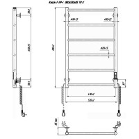 2.3.0703.10.Р Рушникосушка ел. Класік F НР-I 800х530/75 TR K, полір.нержав. (1 сорт) Mario фото 4