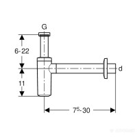 151.035.21.1 Сифон під д/кл, d40 (1 сорт) Geberit промо