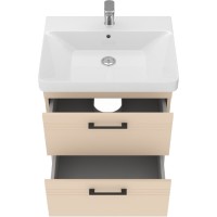 454060BE Urbanis Тумба 60 см з раковиною та чорними ручками, бежева (1 сорт) Devit фото 3