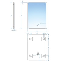 5255670 ACQUA Дзеркало 500х700 закруглене, з тачсенсором та LED підсвідкою (1 сорт) Devit фото 5