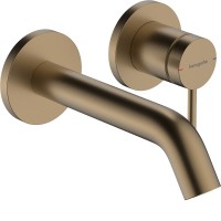73350140 HG Tecturis S Зовнішня частина змішувача для раковини зі стіни EcoSmart 16,5 cm, brushed br HANSGROHE