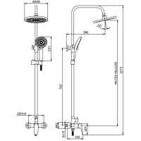 5521061 Life Душова система, хром (1 сорт) Devit фото 1