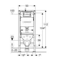 118.315.11.2 Комплект Geberit Duofix PRO 20, інсталяція для підв.унітазу Delta 12см із кріпленням до Geberit промо фото 3